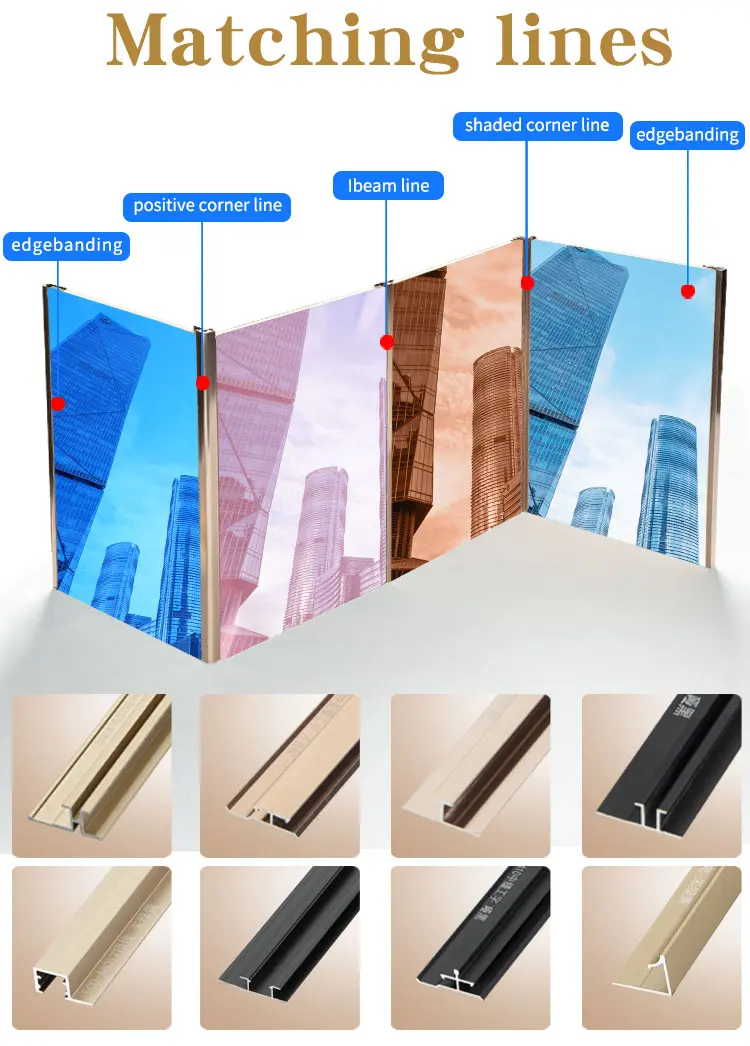 Interior Decoration Bamboo Charcoal mirror  Pvc Wall Panel (6)9b9